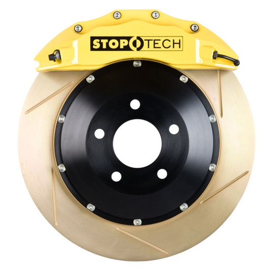 StopTech 14-15 Chevy Corvette Z51 Front BBK w/ Yellow ST-60 380x32mm Zinc Coated Slotted Rotors Stoptech Big Brake Kits