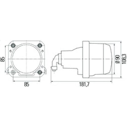 Hella 90mm Bi-Halogen / Bi-Xenon V2 Shutter Pigtail Hella Light Accessories and Wiring