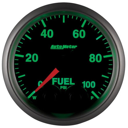 Autometer Elite 52mm 0-100 PSI Fuel Pressure Peak & Warn w/ Electronic Control Gauge AutoMeter Gauges