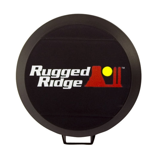 Rugged Ridge 6in HID Off Road Light Cover Black Rugged Ridge Light Accessories and Wiring