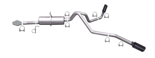 Gibson 99-04 Ford F-250 Super Duty Lariat 6.8L 2.5in Cat-Back Dual Extreme Exhaust - Black Elite