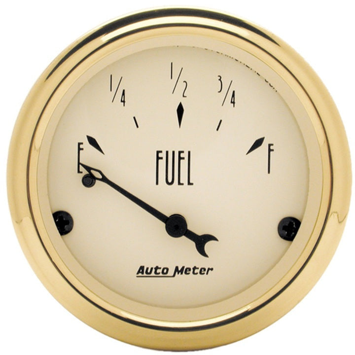 AutoMeter Gauge Fuel Level 2-1/16in. 0 Ohm(e) to 90 Ohm(f) Elec Golden Oldies AutoMeter Gauges