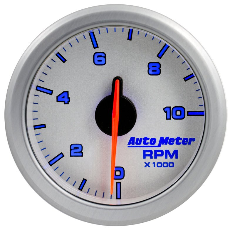 Autometer Airdrive 2-1/6in Tachometer Gauge 0-10K RMP - Silver AutoMeter Gauges