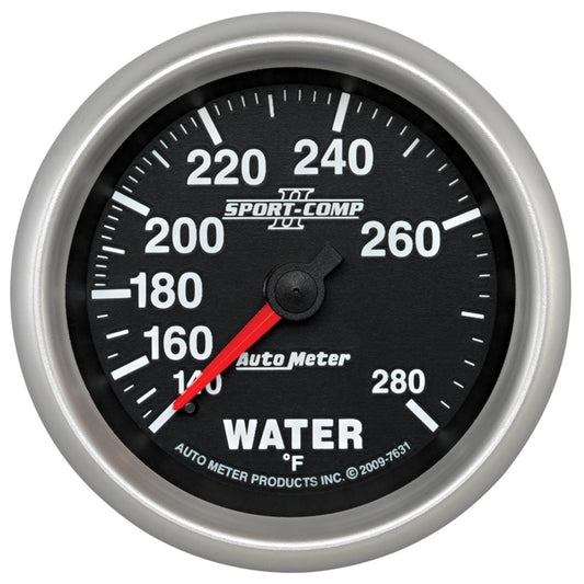Autometer Sport-Comp II 2-5/8in 140-280 Deg Mechanical Water Temp Gauge AutoMeter Gauges