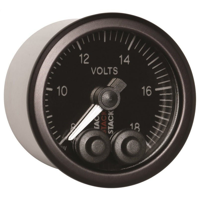 Autometer Stack 52mm 8-18V Pro-Control Battery Voltage Gauge -Black AutoMeter Gauges