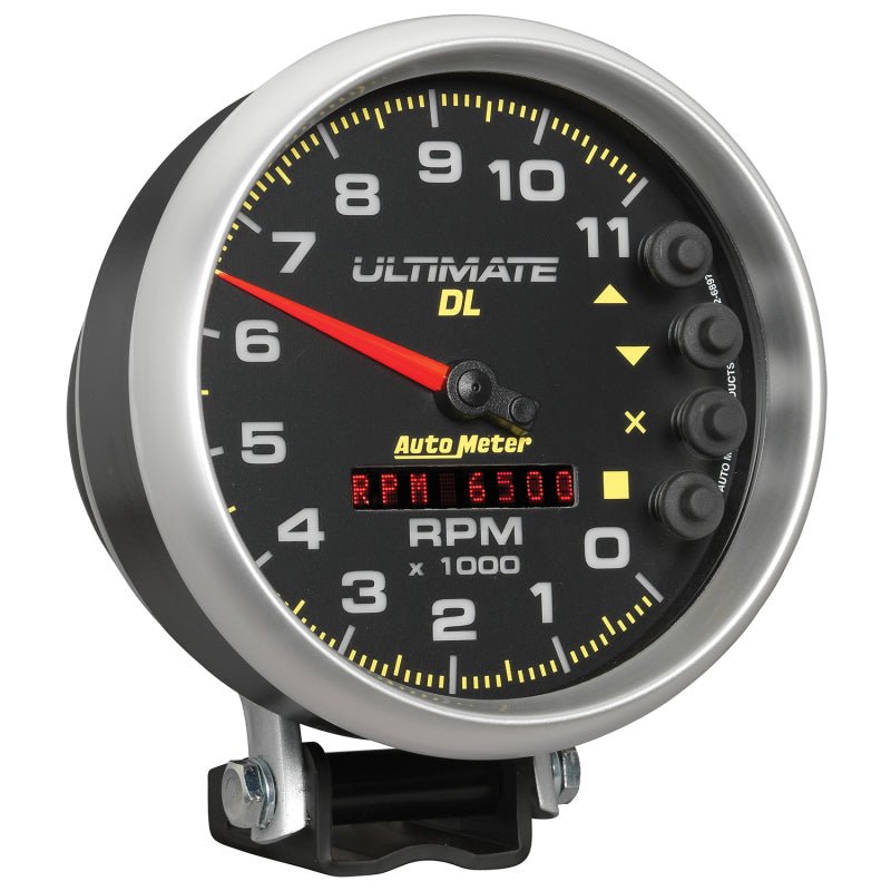 Autometer 5 inch Ultimate DL Playback Tachometer 11000 RPM - Black AutoMeter Performance Monitors
