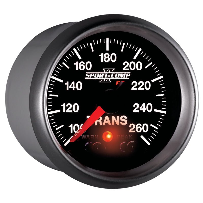 Autometer Elite 52.4mm 100-260F Transmission Temprature Peak & Warn w/ Electronic Control Gauge AutoMeter Gauges