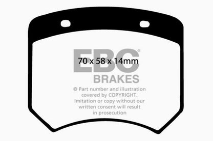 EBC 03-04 Morgan Aero 8 4.4 Redstuff Rear Brake Pads