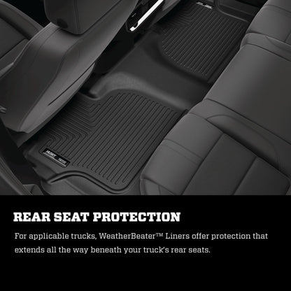 Husky Liners 2015 GM Escalade/Tahoe/Yukon WeatherBeater Black 3rd Seat (Bucket 2nd) Floor Liner