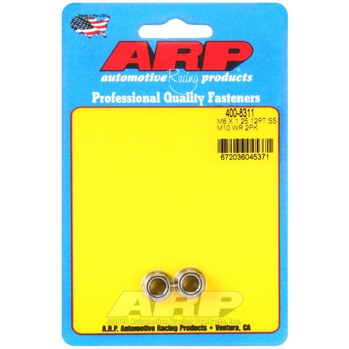 ARP M8 x 1.25 M10 WR 12pt Stainless Steel Nut Kit ARP Hardware Kits - Other