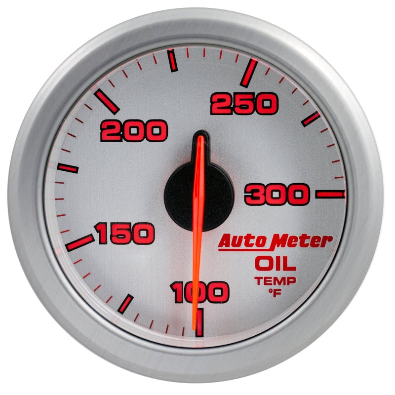 Autometer Airdrive 2-1/6in Oil Temp Gauge 100-300 Degrees F - Silver AutoMeter Gauges