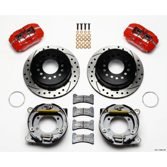 Wilwood Dynapro Low-Profile 11.00in P-Brake Kit Drill-Red Ford 8.8 w/2.50in Offset-5 Lug Wilwood Big Brake Kits