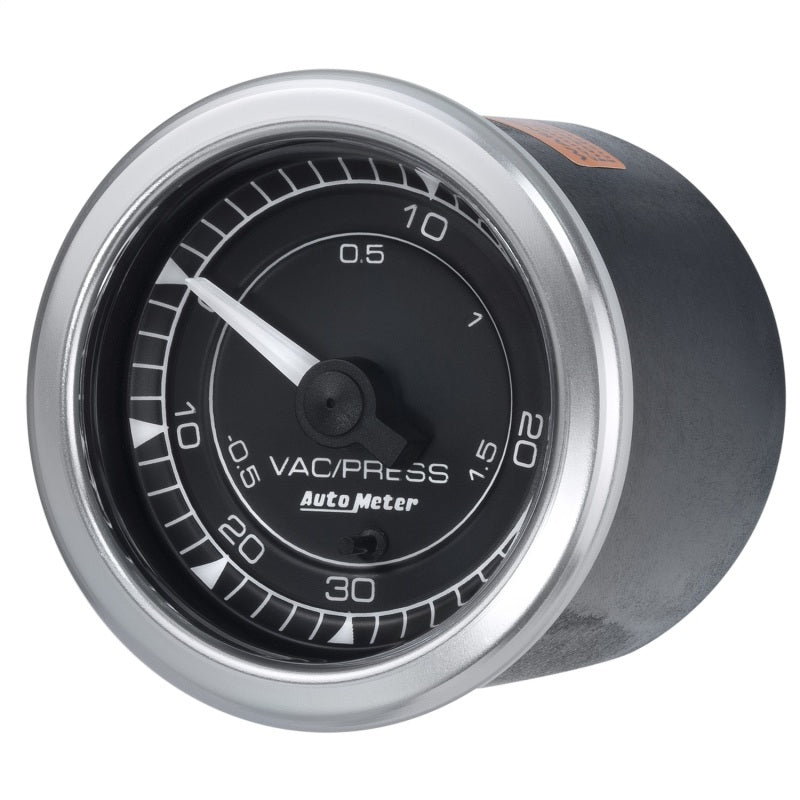 Autometer Chrono 2-1/16in 30INHG-30PSI Vaccum/Boost Gauge AutoMeter Gauges