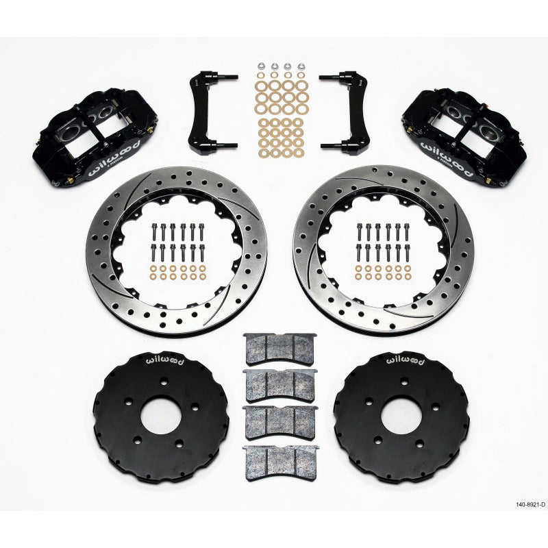 Wilwood Narrow Superlite 6R Front Hat Kit 13.06in Drilled 2005-up Corvette C6 Wilwood Big Brake Kits