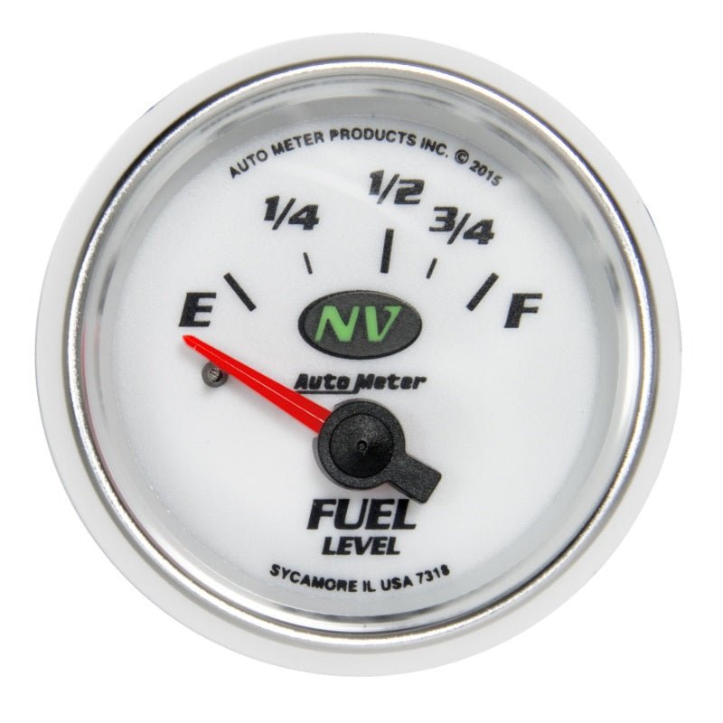 Autometer NV Gauge Fuel Level 2 1/16in 16e To 158f Elec NV AutoMeter Gauges