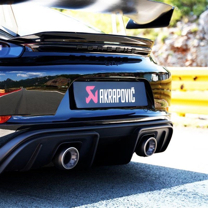 Akrapovic 2020+ Porsche Cayman GT4 (718) Tail Pipe Set (Titanium) Akrapovic Tips