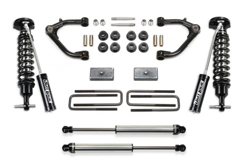 Fabtech 19-21 GM C/K1500P/U 3in Uniball UCA Sys w/Dl 2.5 Resi& 2.25