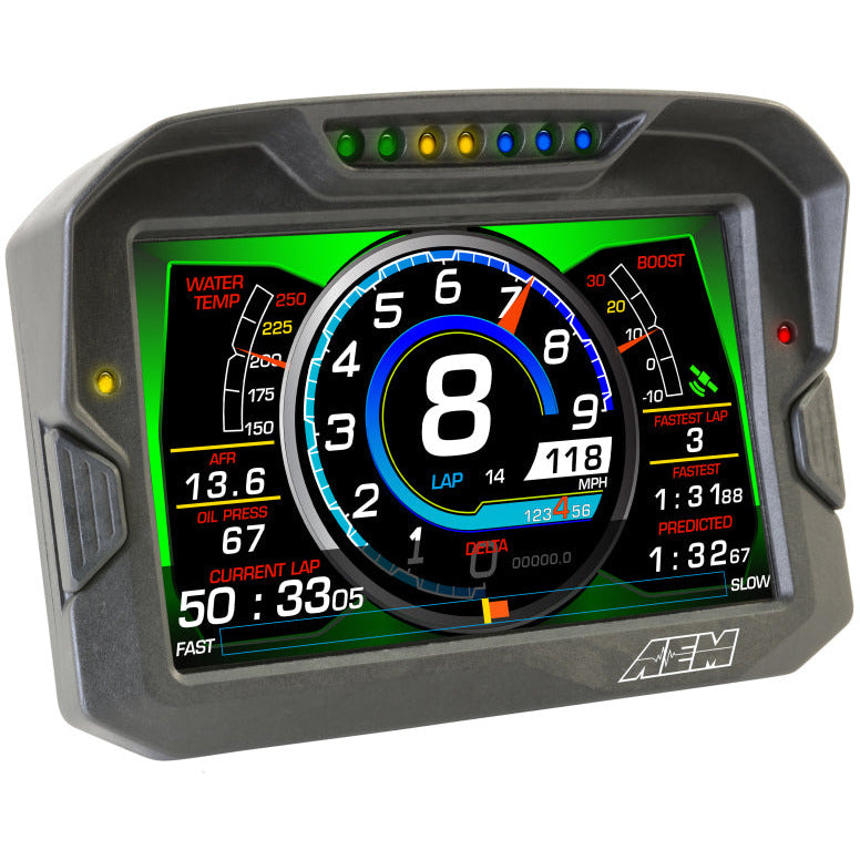 AEM CD-7 Non Logging GPS Enabled Race Dash Carbon Fiber Digital Display w/o VDM (CAN Input Only) AEM Gauges