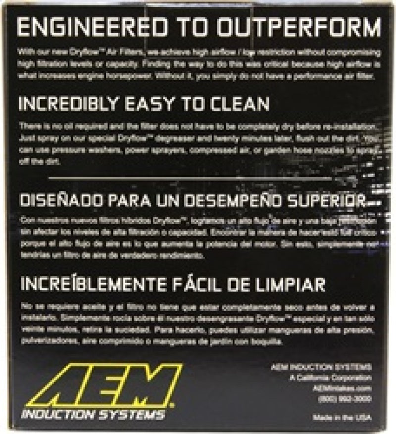 AEM 2.75 in Short Neck 5 in Element Filter