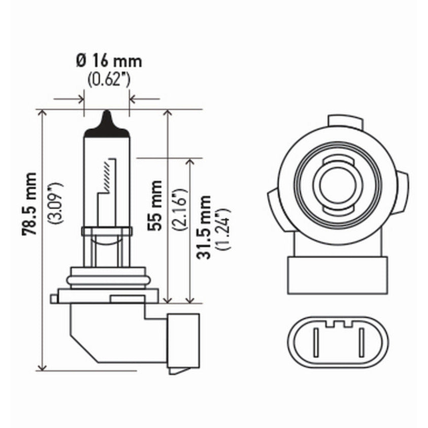 Hella Bulb H10/9145 12V 45W Py20D T4 Sb Hella Bulbs