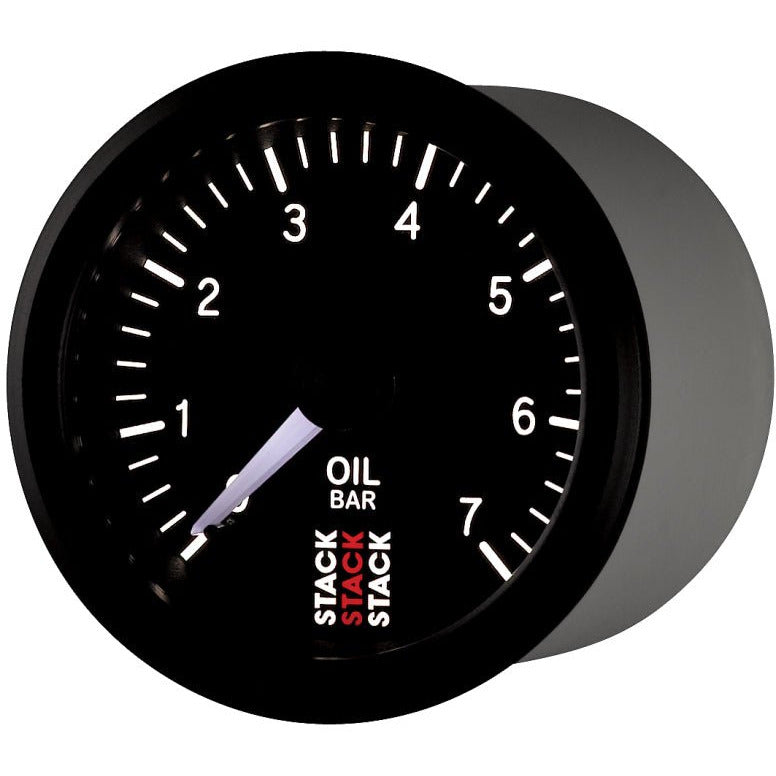 Autometer Stack Instruments 52mm 0-7 BAR M10 (M) Mechanical Oil Pressure Gauge - Black AutoMeter Gauges