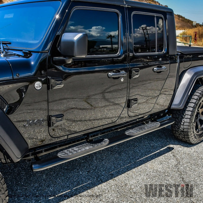 Westin 20-22 Jeep Gladiator PRO TRAXX 4 Oval Nerf Step Bars - Black