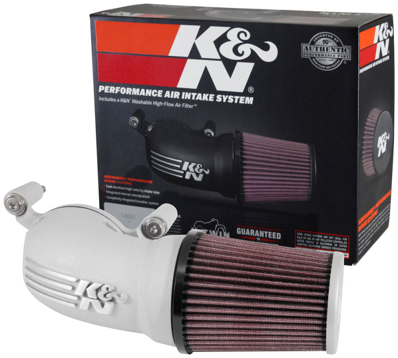 K&N 08-17 Harley Davidson Touring Models Performance Air Intake System Silver