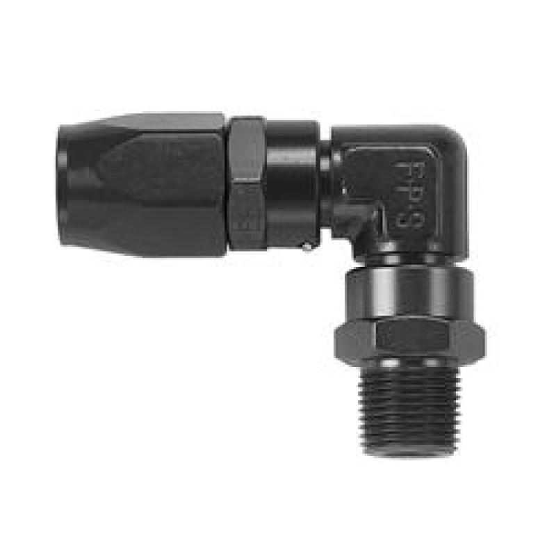 Fragola -8AN x 90 Degree x 9/16-18 (6) Hose End - Black