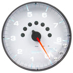 Autometer Spek-Pro Gauge Tachometer 5in 8K Rpm W/Shift Light & Peak Mem White/Black AutoMeter Gauges