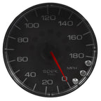 Autometer Spek-Pro Gauge Speedometer 5in 180 Mph Elec. Programmable Black/Chrome AutoMeter Gauges