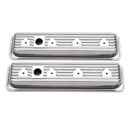 Edelbrock Valve Cover Signature Series Chevrolet 1987-1995 262-400 CI V8 Low Chrome