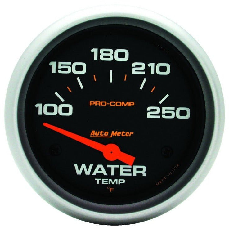 Autometer Pro-Comp 2 5/8in 100-250 Deg F Short Sweep Electric Water Temp Gauge AutoMeter Gauges