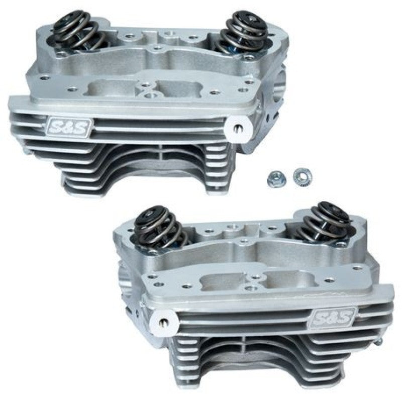 S&S Cycle 84-99 BT Super Stock Cylinder Heads - Wrinkle Natural Aluminum Finish