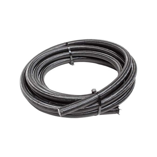Snow 6AN Braided Stainless PTFE Hose - 15ft (Black)