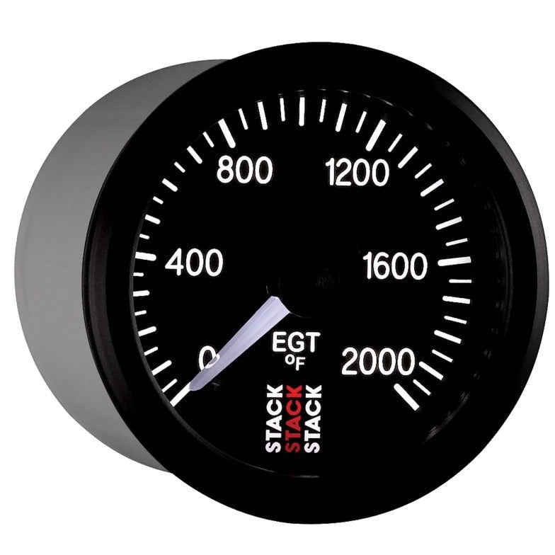 Autometer Stack 52mm 0-2000 Deg F Pro Stepper Motor Exhaust Gas Temp Gauge - Black AutoMeter Gauges