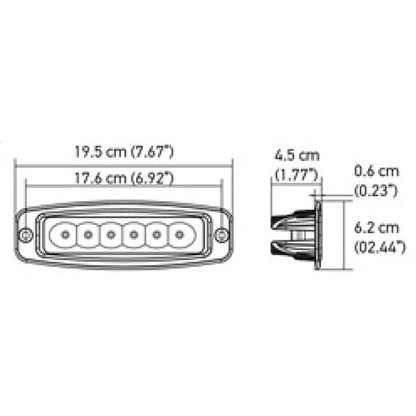 Hella Value Fit Mini 6in LED Light Bar - Flood Hella Light Bars & Cubes