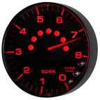 Autometer Spek-Pro Gauge Tachometer 5in 8K Rpm W/Shift Light & Peak Mem Black/Black AutoMeter Gauges