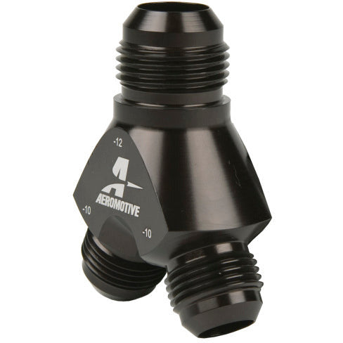 Aeromotive Y-Block - AN-12 - 2x AN-10 Aeromotive Fittings