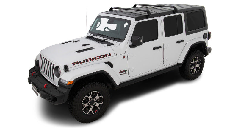 Rhino-Rack 07-22 Jeep Wrangler JK/JL 4 Door Hard Top Vortex SG 2 Bar Roof Rack - Black