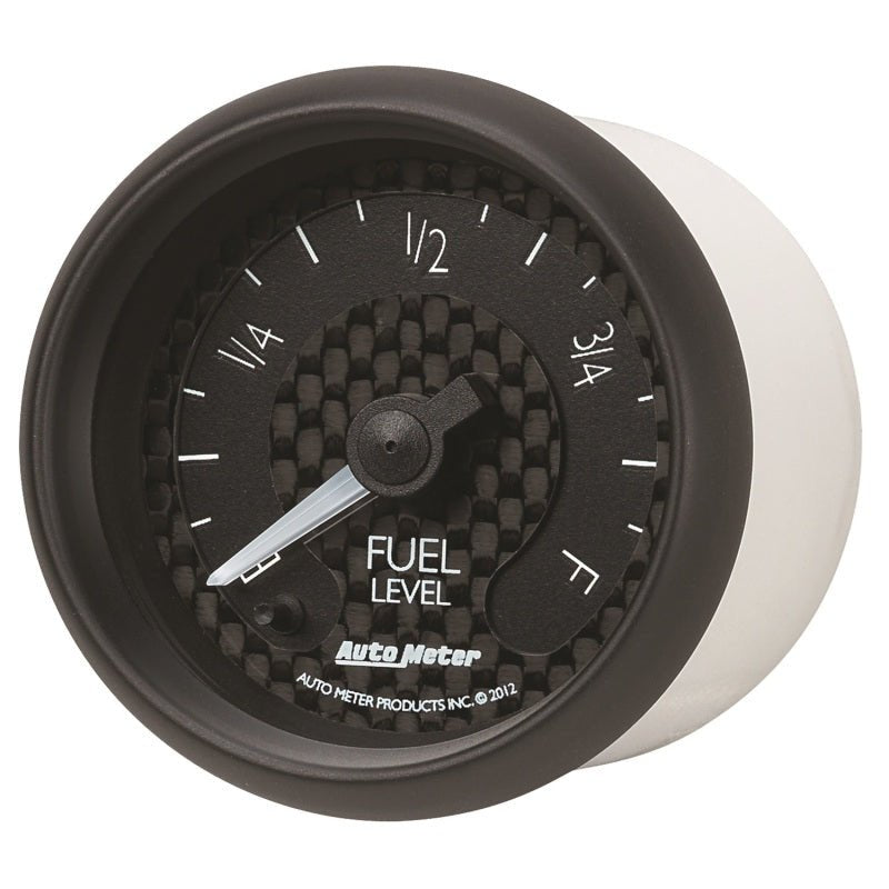 Autometer GT Series 52mm Full Sweep Electronic 0-280 ohm Fuel Level Programmable Empty-Full Range AutoMeter Gauges