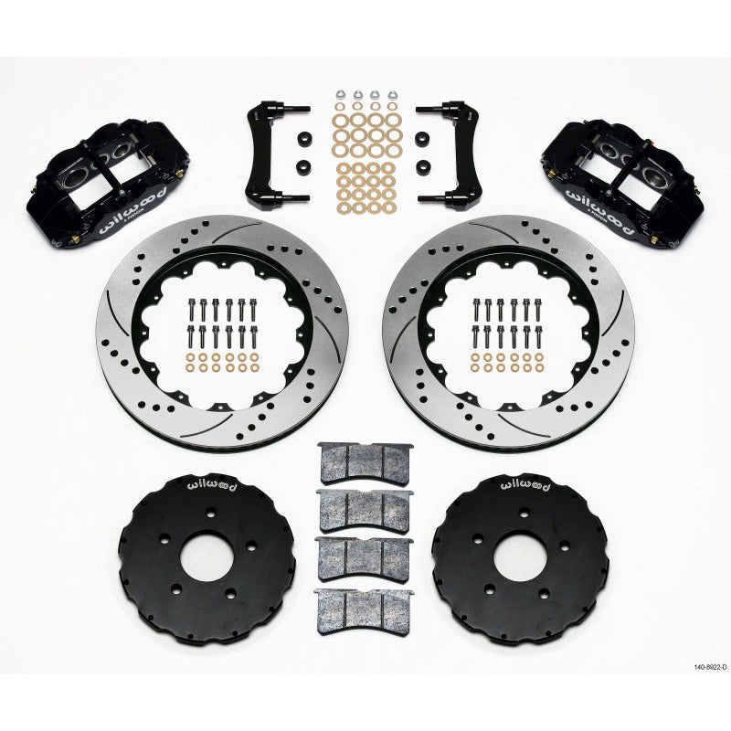 Wilwood Narrow Superlite 6R Front Hat Kit 14.00in Drilled 2005-up Corvette C6 Wilwood Big Brake Kits