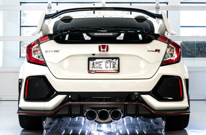 AWE Tuning 2017+ Honda Civic Type R Touring Edition Exhaust w/Front Pipe & Triple Chrome Silver Tips