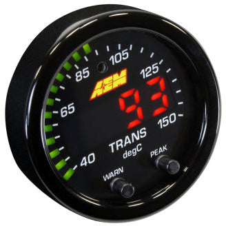 AEM X-Series Temperature 100-300F Gauge Kit (ONLY Black Bezel and Water Temp. Faceplate) AEM Gauges