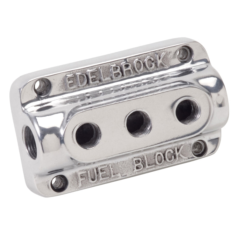 Edelbrock Fuel Block Triple Polished