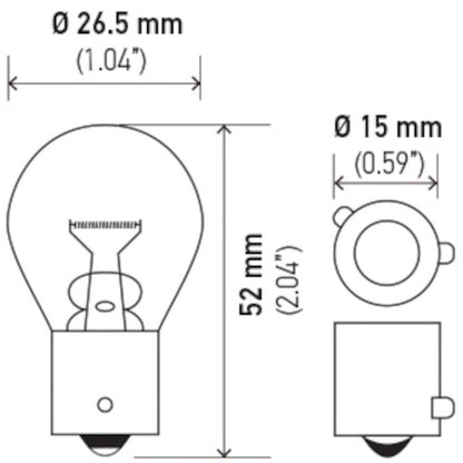 Hella Bulb 9507 24V 21W BAU15s S8 AMBER Hella Bulbs