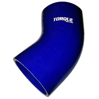 Torque Solution 45 Degree Silicone Elbow: 2.5 inch Blue Universal Torque Solution Silicone Couplers & Hoses