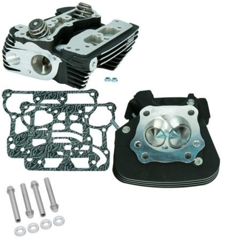 S&S Cycle 2006 Dyna Super Stock 91cc Cylinder Heads - Wrinkle Black