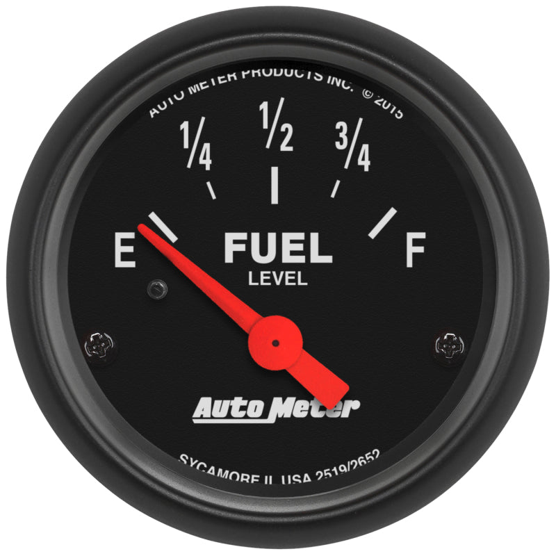 Autometer Z-Series Gauge Fuel Level 2 1/16in 73e To 10f(Aftermarket Linear) Elec Z-Series AutoMeter Gauges