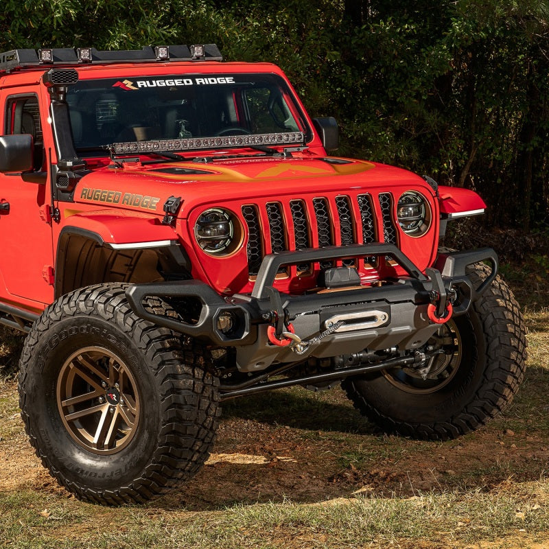 Rugged Ridge Venator Front Bumper W/Overrider & Winch Tray JL Rugged Ridge Bumpers - Steel