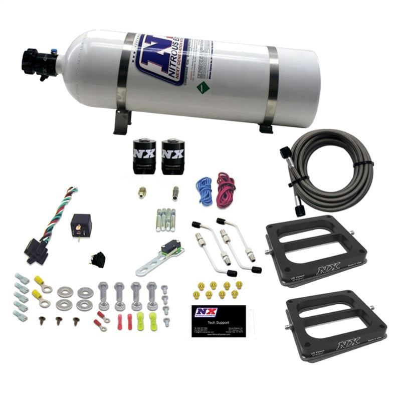 Nitrous Express Dual/Dominator/Alcohol Nitrous Kit (50-300HP) w/15lb Bottle Nitrous Express Nitrous Systems